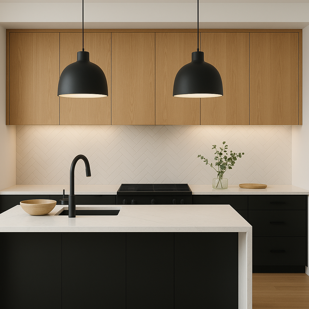 Modern matte black kitchen remodel